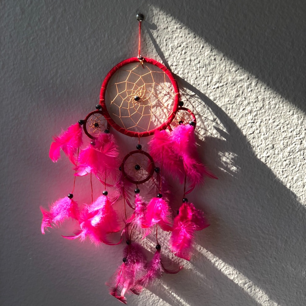 Pink Feather Dream Catcher